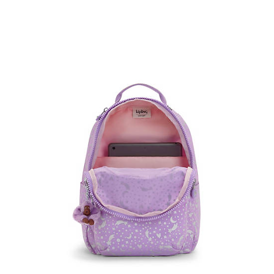 Sacs À Dos Kipling Seoul Small Printed Tablet Violette | FR 1602IL